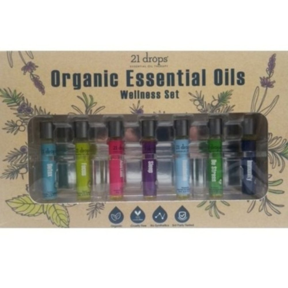 NIB 21 Drops Organic Essential Oils Set